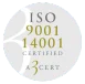 ISO 9001 och ISO 14001 certifierad – A3CERT